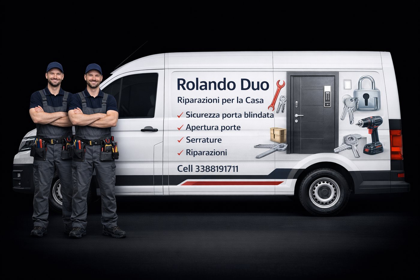 Rolando Duo Riparazioni per la Casa — furgone e tecnici, fabbro a Novara